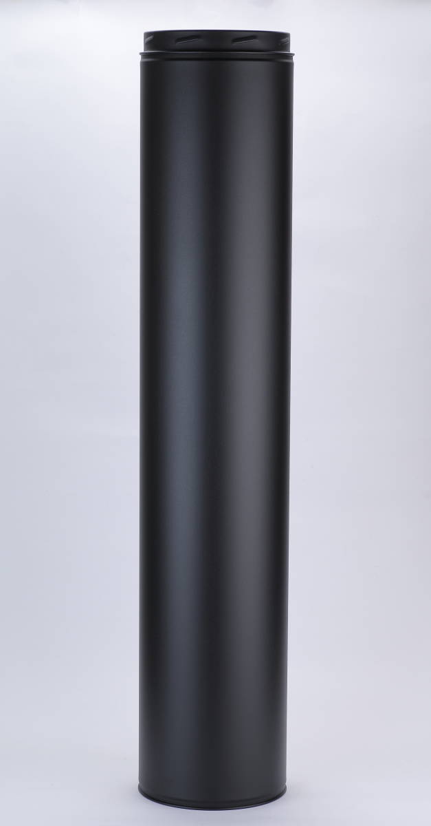 New 耐熱黒塗装断熱二重煙突　1000mm（150-200） ロック式　新品