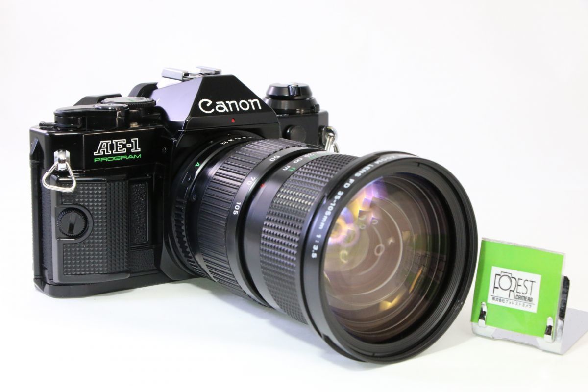 【動作保証・点検済】良品■Canon AE-1 PROGRAM + NEW FD 35-105mm F3.5■シャッター全速・露出計完動・鳴きなし・割れなし■10234