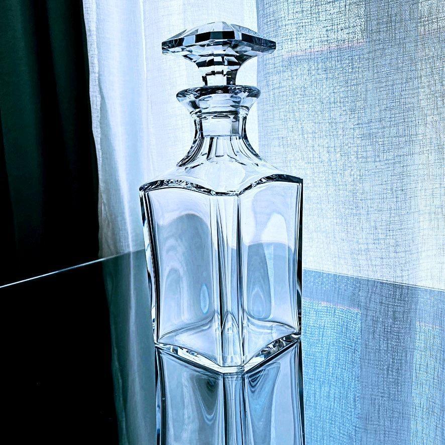 輝くオールドバカラBaccarat☆パーフェクションの特大デキャンタ ワインボトルPerfectionカラフェ花瓶アルクール フランスアンティーク