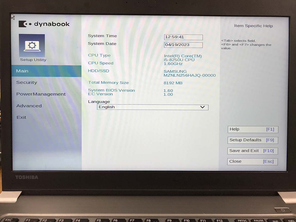 中古□13.3型 Dynabook R63 M 第8世代[i5-8250U SSD:256G SD FHDWin10