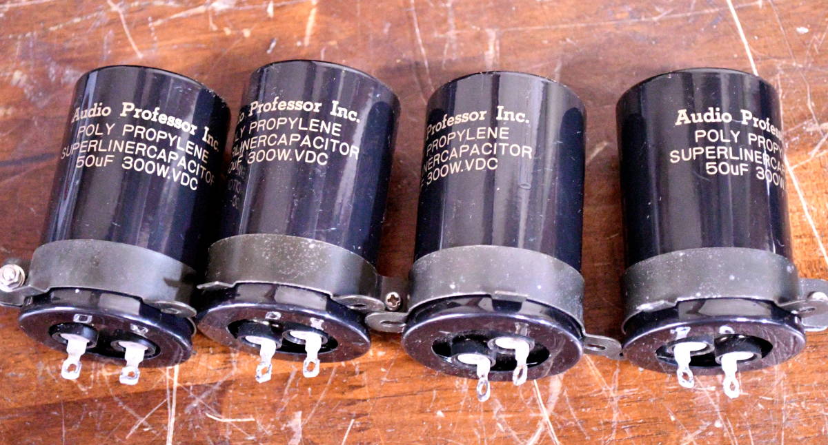 【メーカー包装済】 AUDIO PROFESSOR SUPER LINER CAPACITOR x 4個 50μF300W 動作良好 パーツ、部品 【メーカー包装済】 AUDIO PROFESSOR SUPER LINER CAPACITOR x 4個 50μF300W 動作良好 パーツ、部品