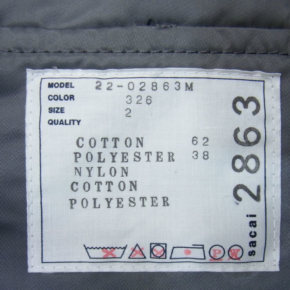 Sacai サカイ 22AW 22-02863M Nylon Twill Sponge ナイロン ツイル