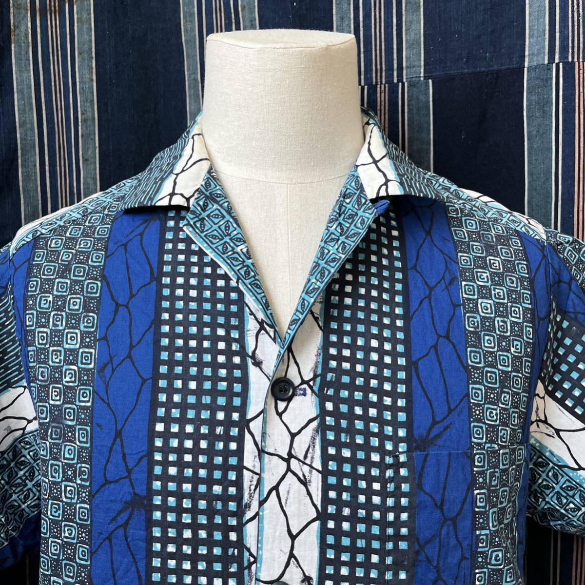60s catalina all ouer pattern printed half sleeve shirt 50年代 60年代 カタリナ 総柄 コットン シャツ 開襟 アメリカ製 幾何学
