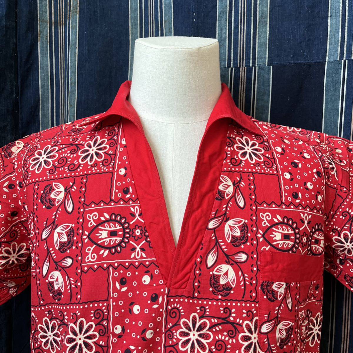 【上品】 shirt sleeve half printed pattern ouer all penney's 60s 50s 50年代 柄シャツ バンダナシャツ アメリカ製 シャツ 総柄 ペニーズ 60年代 Sサイズ 【上品】 shirt sleeve half printed pattern ouer all penney's 60s 50s 50年代 柄シャツ バンダナシャツ アメリカ製 シャツ 総柄 ペニーズ 60年代 Sサイズ