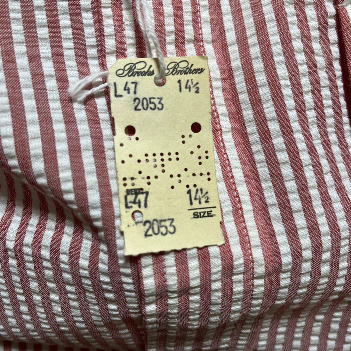 70s brooks brothers shirt usa 6button 70年代 新品 アメリカ製 シアサッカー シャツ デッドストック 6ボタン オールドブルックス 60s_画像10