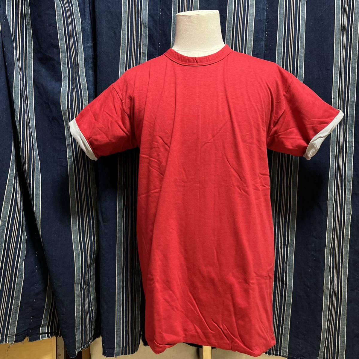 デッドストック 無地 オールコットン バータグ 70s champion reversible tshirt リバーシブル tシャツ 70年代 ダブルフェイス アメリカ製_画像3