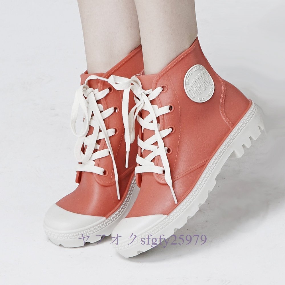 A054G☆ новый товар 4 цвет ...　   ... хороший 　 дождь   обувь  　 женский   женщина     ...　... длина 　 дождь   ботинки 　　 водонепроницаемый 　...  дождь     день D