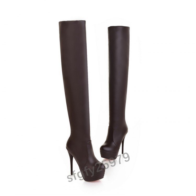 K479* new goods lady's knee high boots pin heel long boots stretch high heel thickness bottom beautiful legs 3 color black 22cm~24.5cm