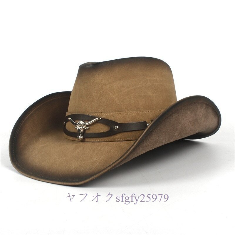 O776* new goods kau Boy hat Western hat ten-gallon hat hat wide‐brimmed cap man and woman use studs lady's men's 