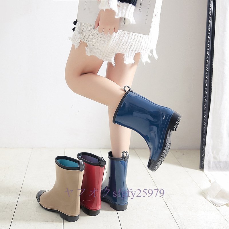 A102G☆ новый товар  женский  　 мода  　 дождь   ботинки   дождь   обувь   　 водонепроницаемый  ботинки 　　 фешенебельный 　...　... ветер 　A