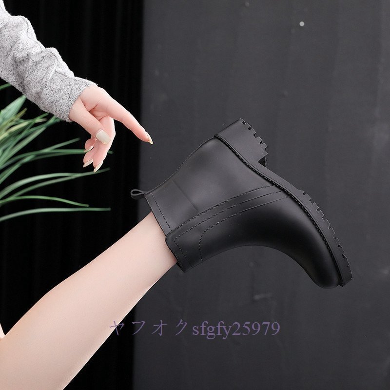 A100G☆ новый товар  дождь   ботинки   женский  короткий    обувь    дождь   обувь    модный   дождь  обувь   водонепроницаемый  ... ... дождь  ...