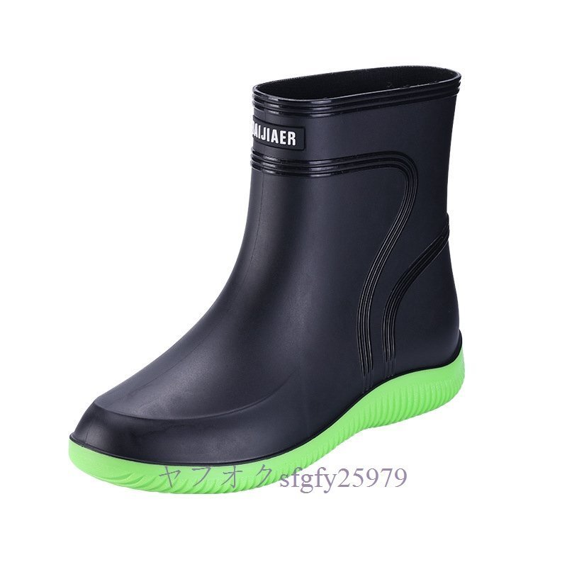 新品人気レインブーツ レインシューズ メンズ　雨雪対策 雨靴 水作業靴 防水軽量アウトドア釣り男女兼用A_画像6