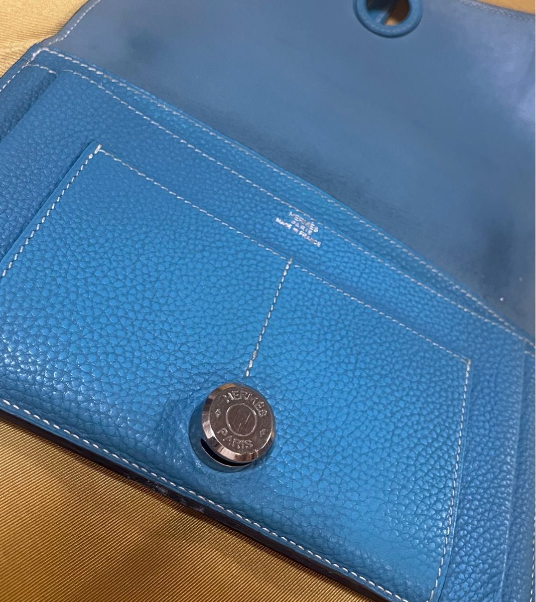 エルメス エルメスドゴンGMヴィンテージ□I刻印ブルージーン