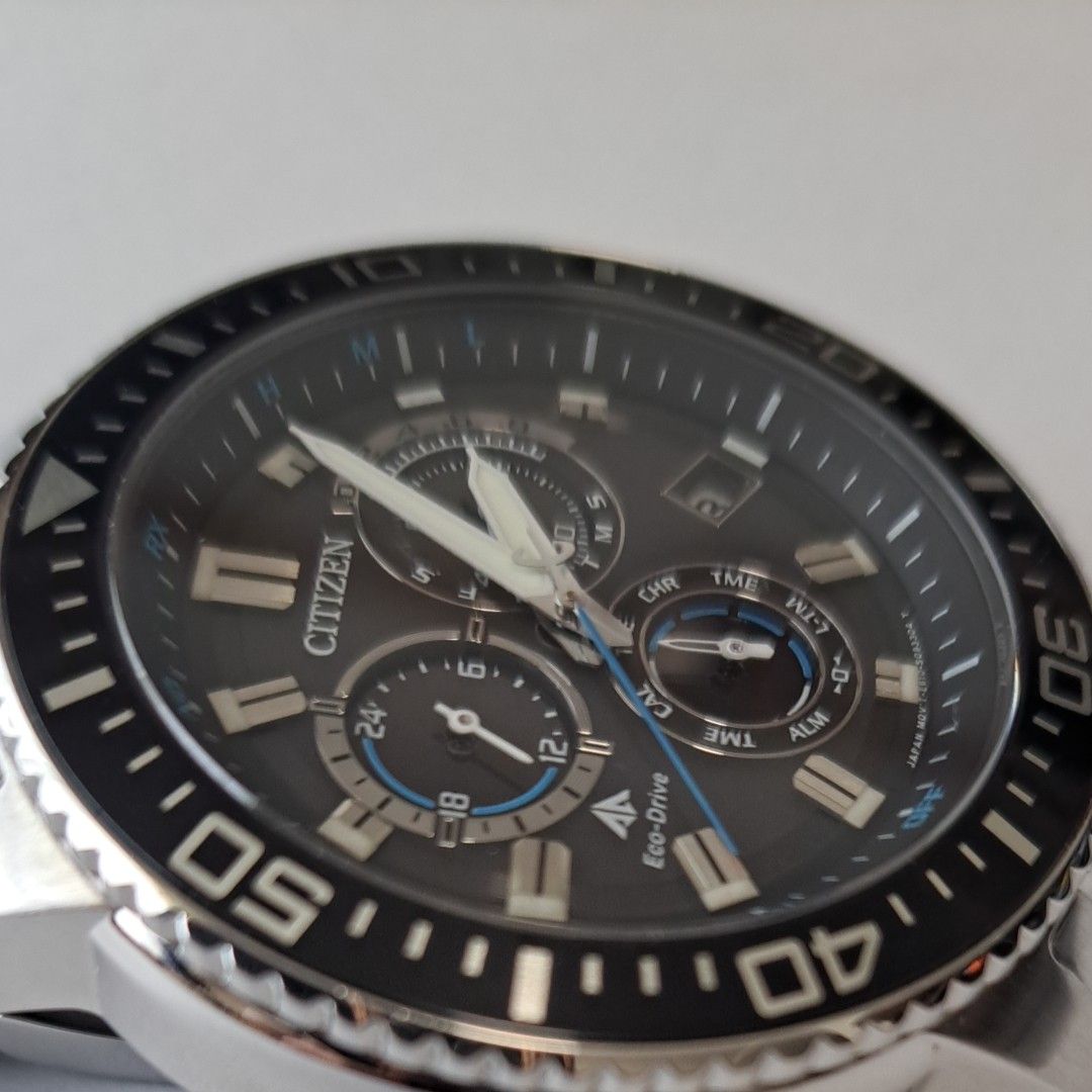 CITIZEN エコドライブ 電波時計 プロマスター クロノグラフ E610 PMP56
