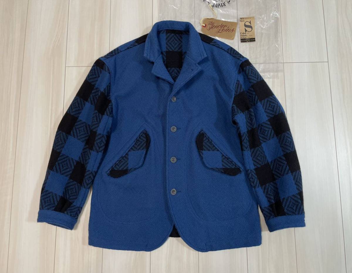 【送料込み】TENDERLOIN 22ss MELTON CPO JKT BLUE Sサイズ テンダーロイン メルトバッファロー チェック ブルー