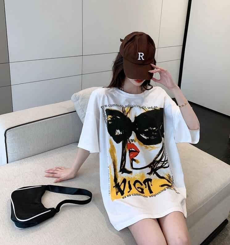 韓国風 女夏新しい 大きいサイズ半袖Tシャツ 気質ファッションTシャツ 学生Tシャツ 2XL グレー