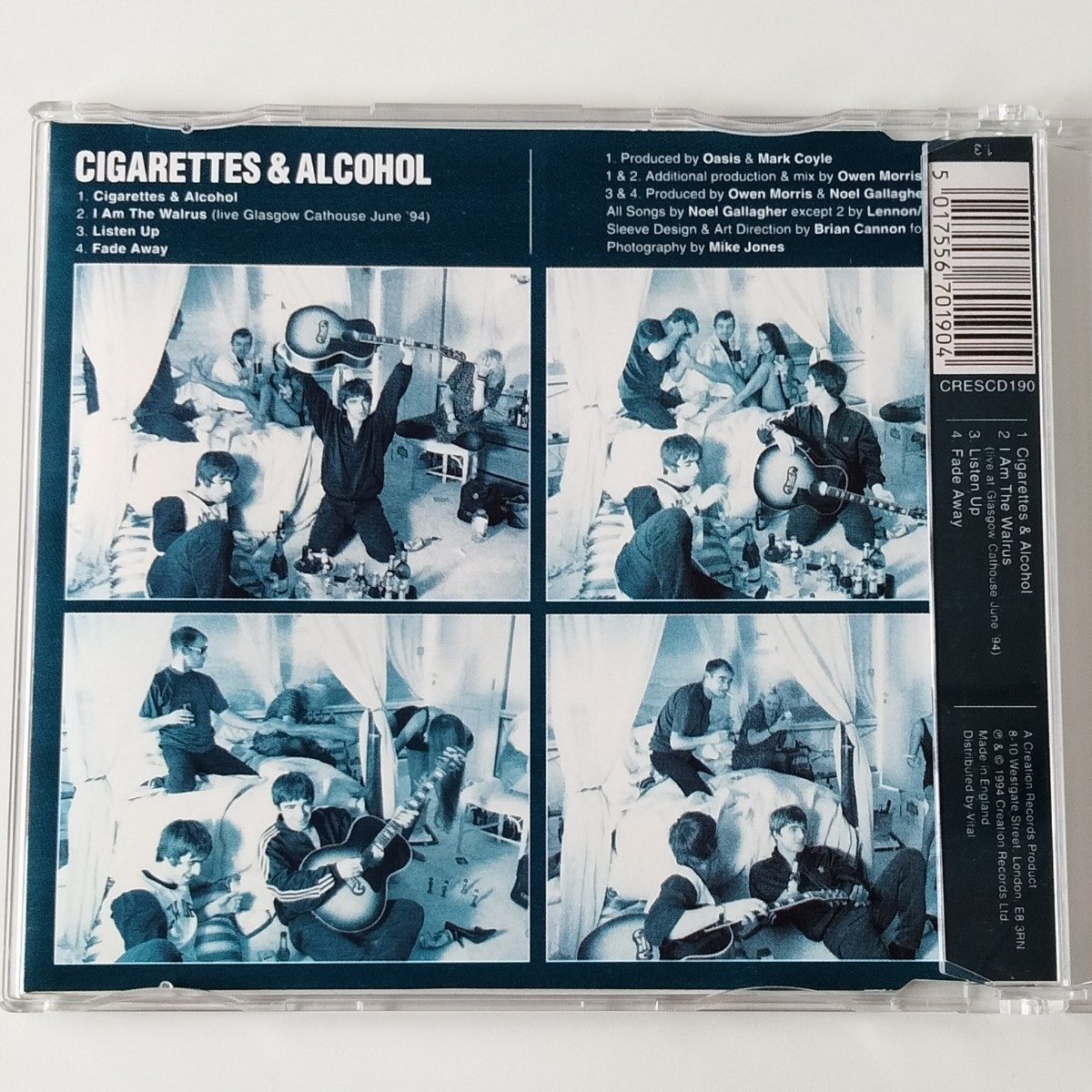 【EK盤CD】OASIS CIGARETTES & ALCOHOL(CRESCD190)オアシス/シガレッツ・アンド・アルコール CDシングル BEATLES ビートルズカヴァー収録_画像3