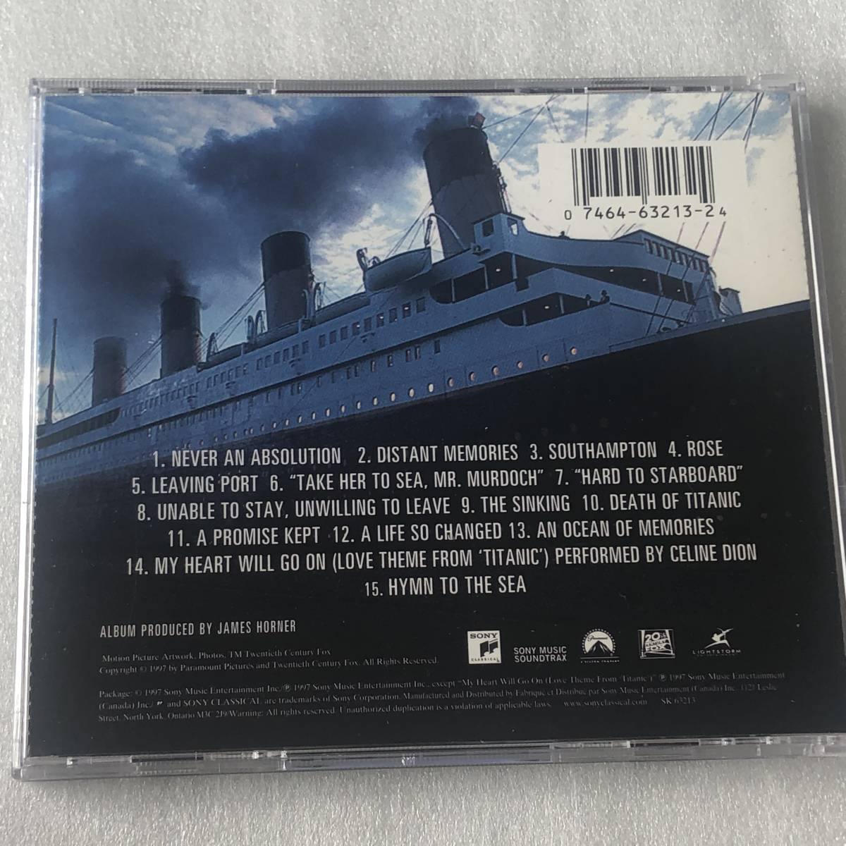 中古CD Titanic タイタニック/Music From The Motion Picture (1997年) 米国産,サントラ系_画像2