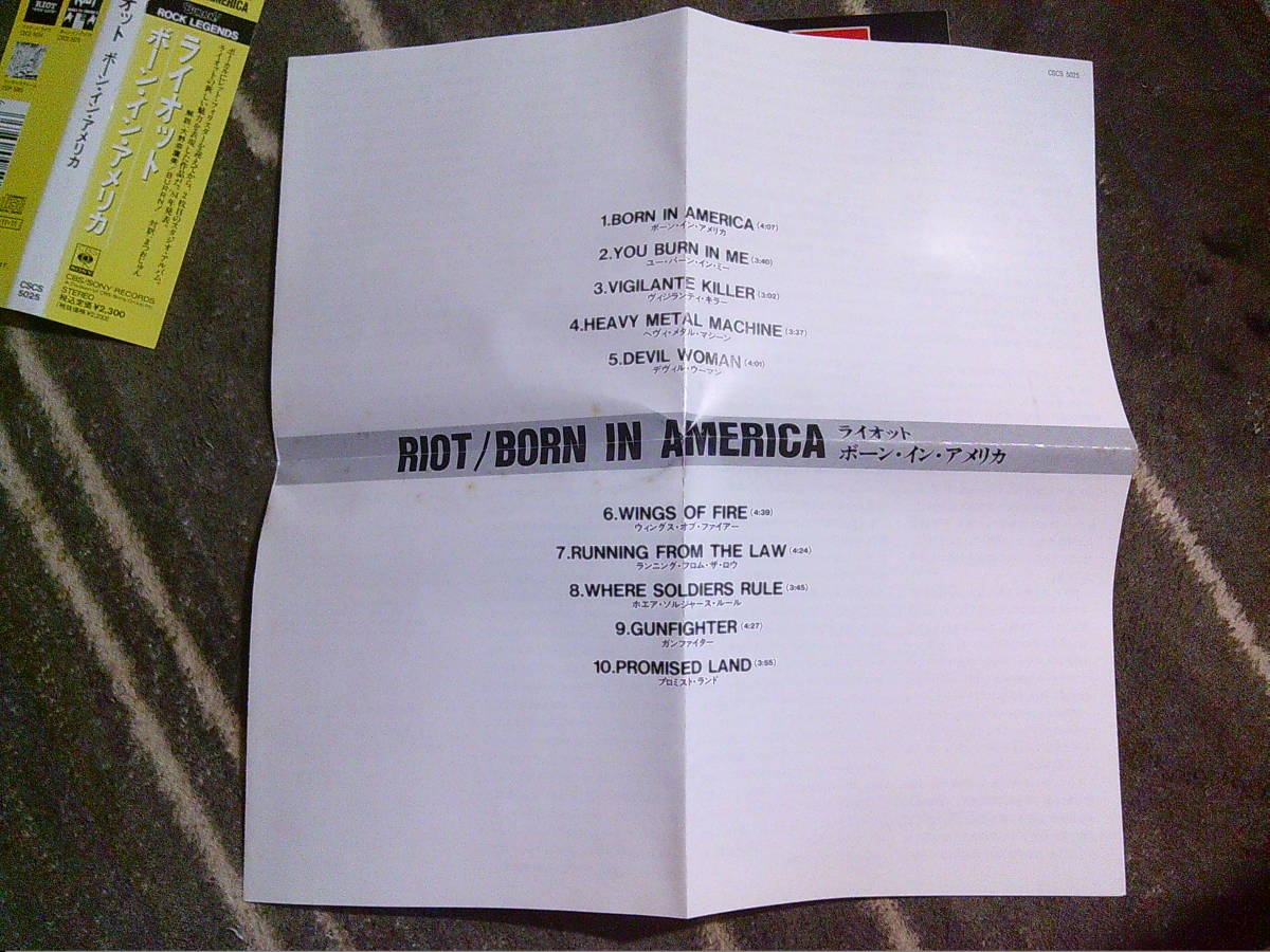 RIOT[bo-n* in * America ]CD