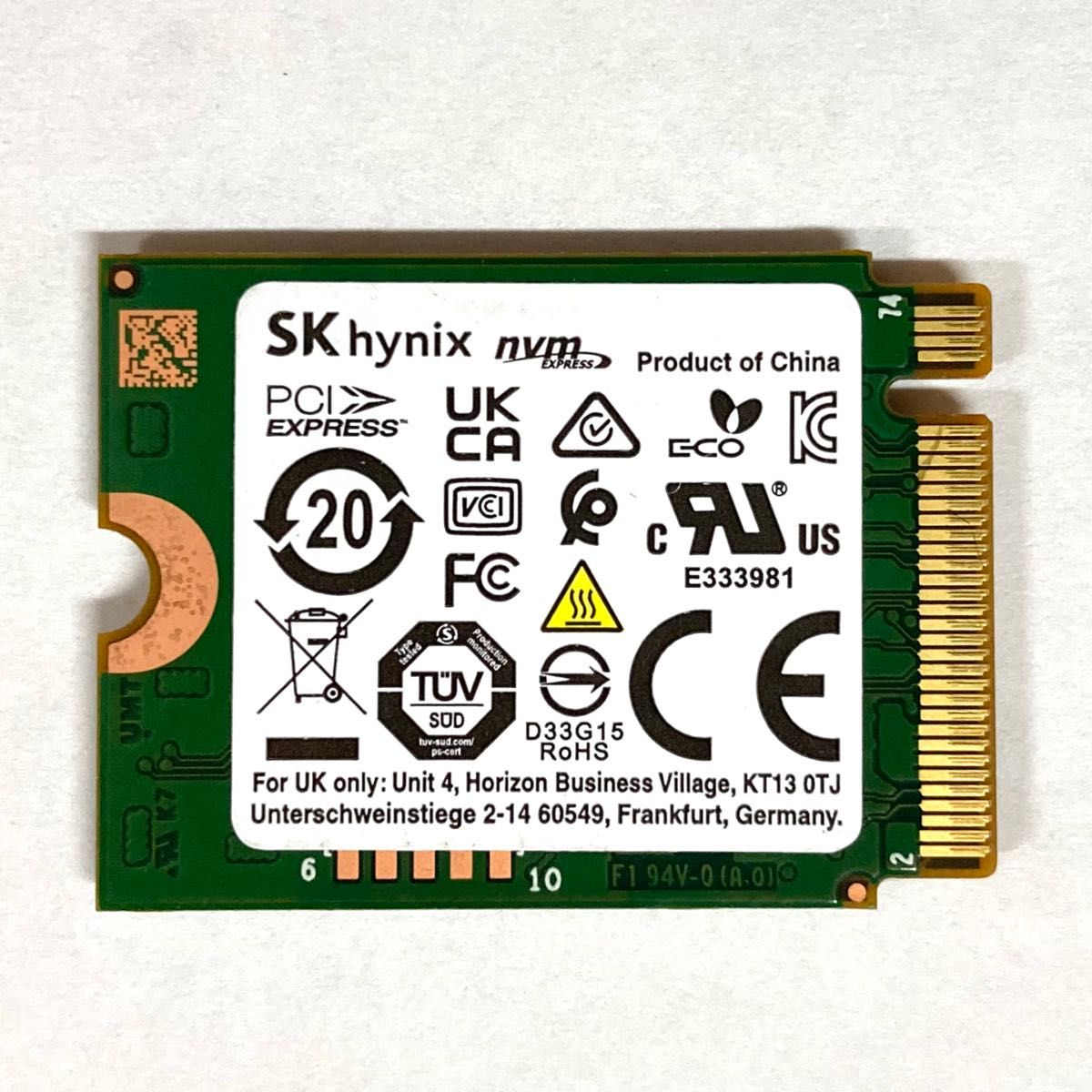 256GB SK Hynix BC711 M 2 2230 PCIe NVMe SSD HFM256GD3GX013N 256GB SK Hynix BC711 M 2 2230 PCIe NVMe SSD HFM256GD3GX013N