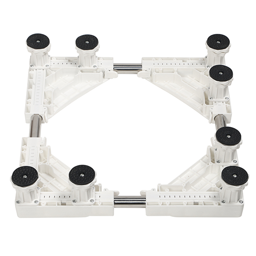 洗濯機 台 パン ドラム式洗濯機 冷蔵庫 かさ上げ キャスター付き 幅 奥行 43cm - 70cm 高さ 10cm - 13cm 調節 (8脚固定・ホワイト)_画像7