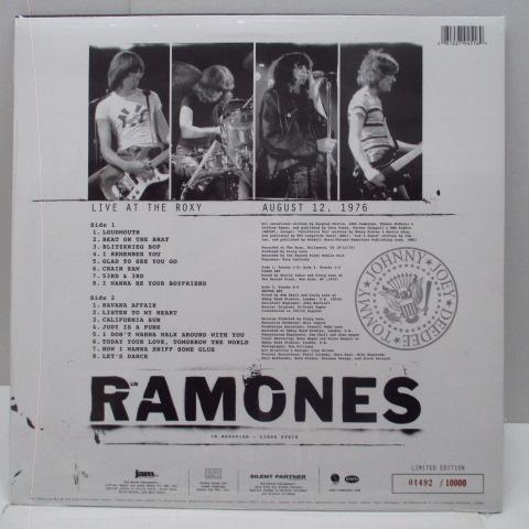 RAMONES-Live At The Roxy August 12, 1976 (EU RSD ブラックフライデー 2016 限定10,000枚ナンバリング入り180g LP「廃盤 New」)_画像2