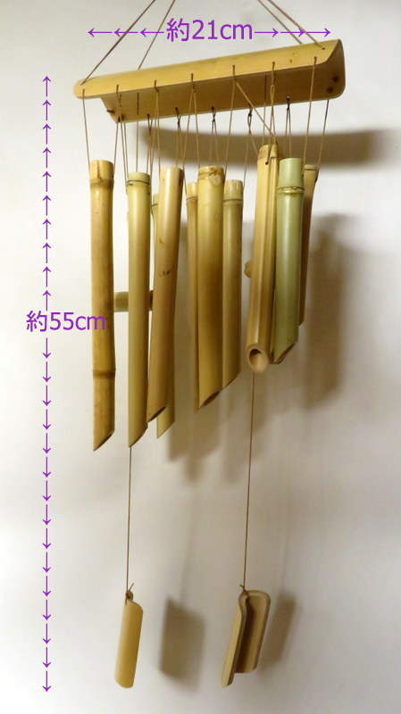 [ бесплатная доставка / внутренний из отправка ] бамбук ветряной колокольчик 12 труба Asian японский стиль bamboo звонковое устройство бар чаймс bell бамбук ветряной колокольчик 