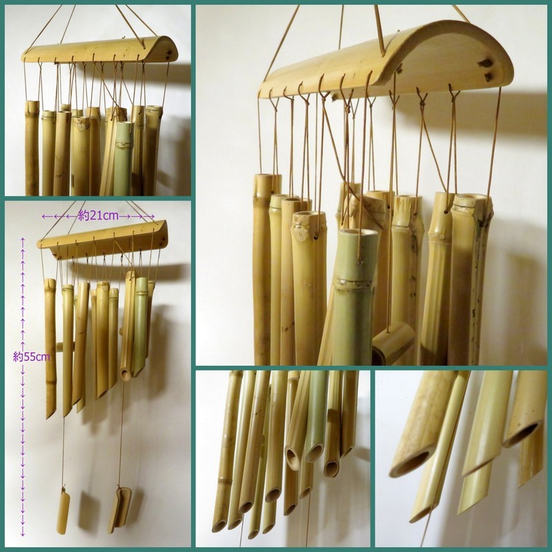 [ бесплатная доставка / внутренний из отправка ] бамбук ветряной колокольчик 12 труба Asian японский стиль bamboo звонковое устройство бар чаймс bell бамбук ветряной колокольчик 