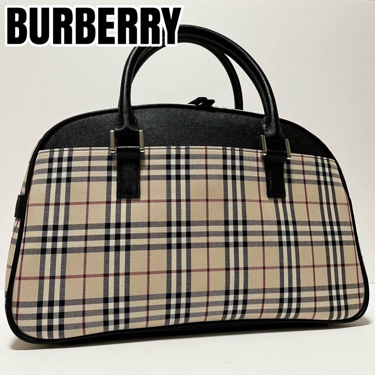 ほぼ新品】BURBERRY バーバリー ミニボストンバッグ ハンドバッグ ノバ