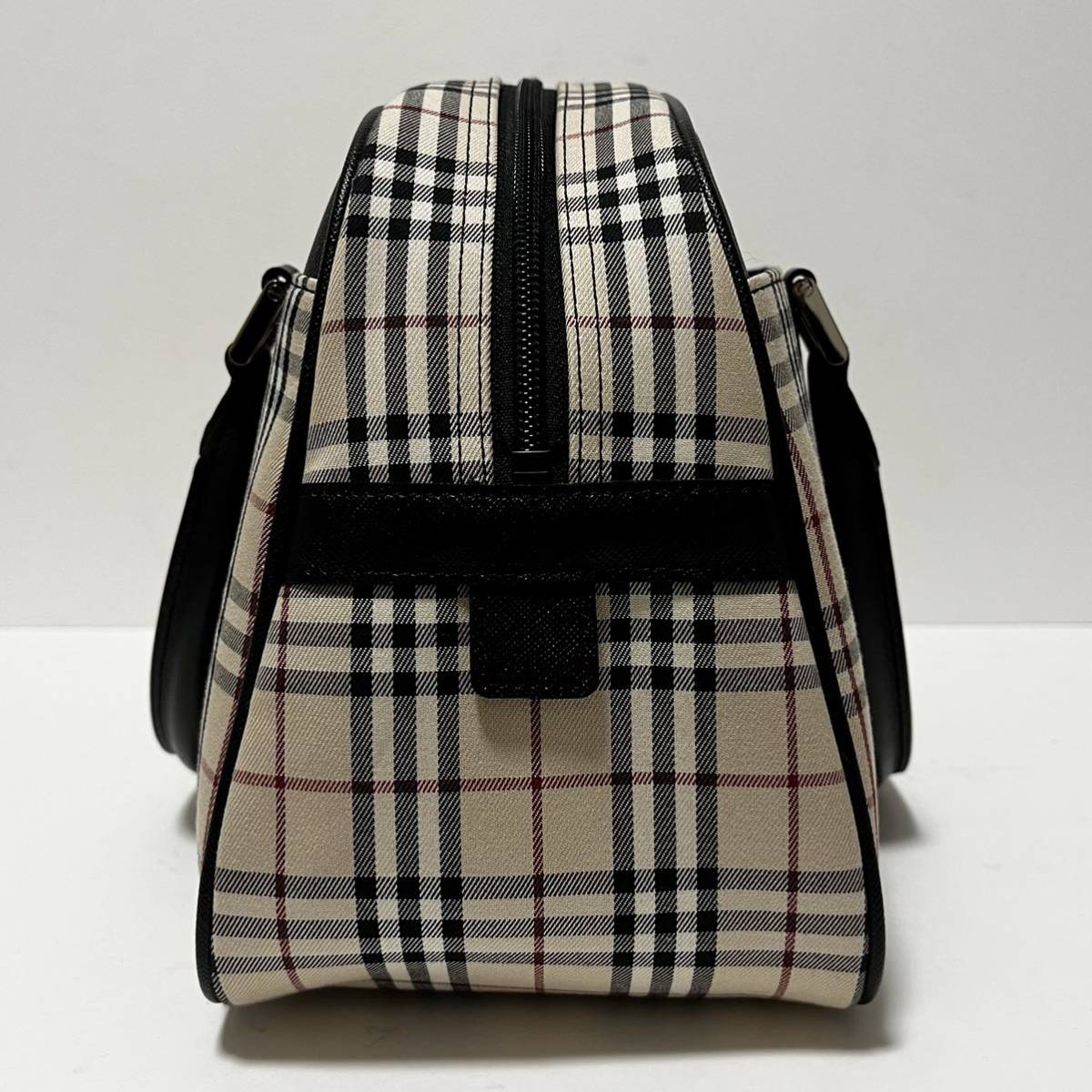 ほぼ新品】BURBERRY バーバリー ミニボストンバッグ ハンドバッグ ノバ