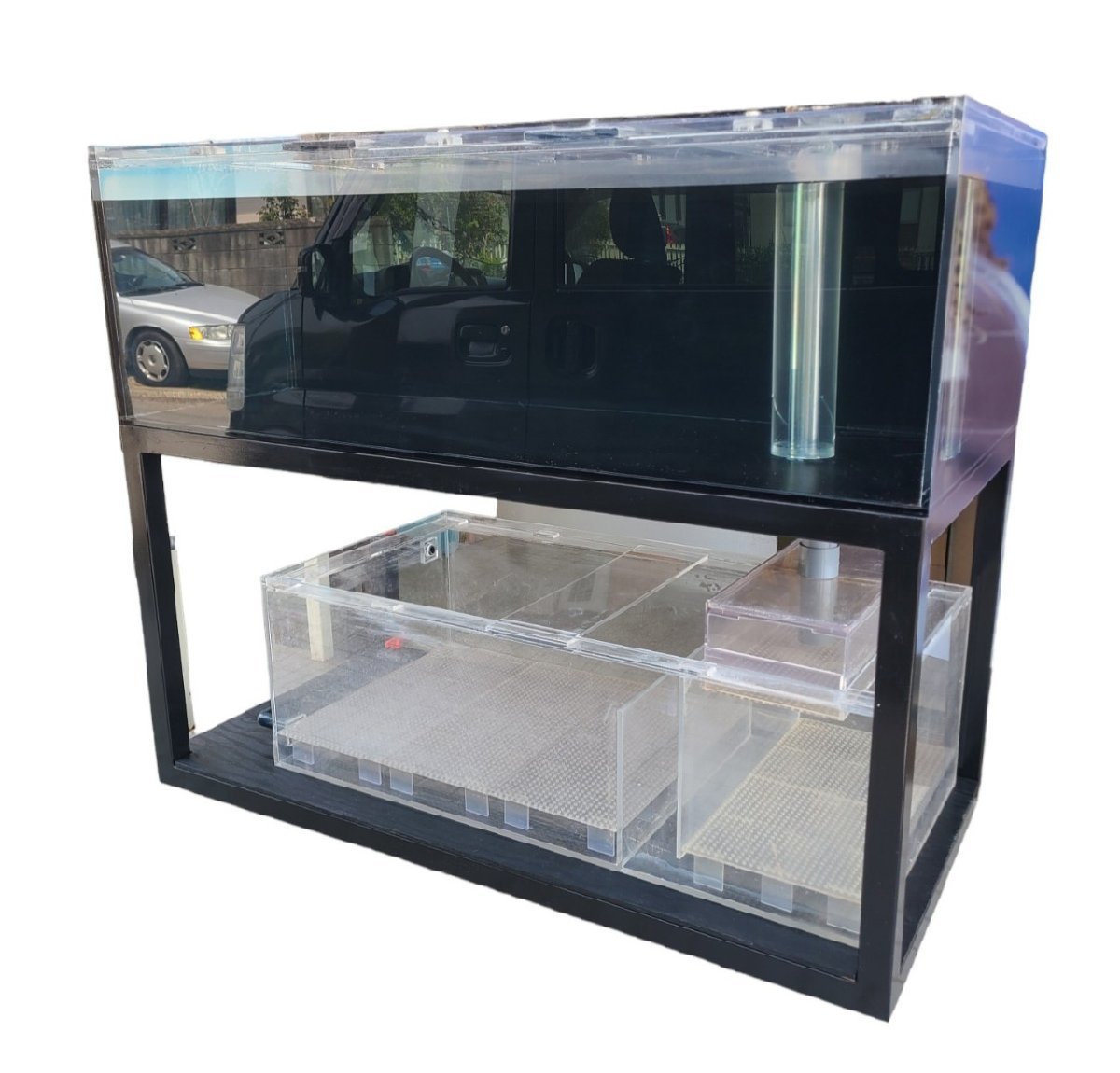 ヤフオク! - 【1円スタート】☆150㎝×75㎝×50㎝ アクリルオーバ...
