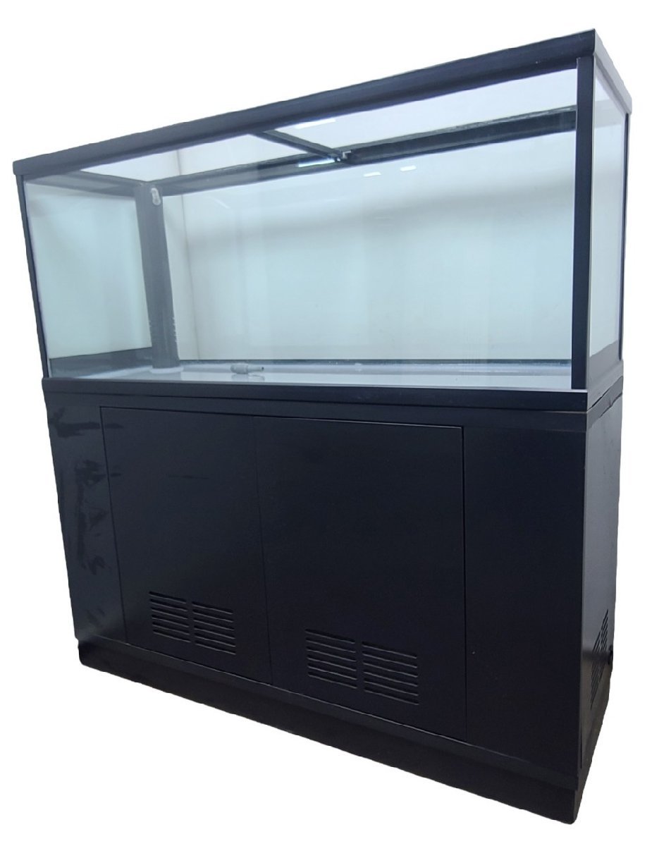 1円スタート】 130㎝×45㎝×高55㎝ オーバーフローガラス水槽セット ...