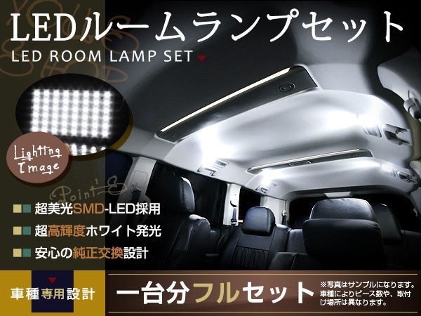 LEDルームランプセット アテンザ CBA-GH5AW H20.1～ 76発 マツダ SMD 室内灯 車内灯 純正交換式 ホワイト 白 ルーム球_画像1