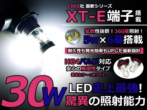 LEDフォグランプ ist イスト NCP6#系 LEDバルブ ホワイト 6000K相当 9006 HB4 CREE製 30W 2個セット 交換用_画像1