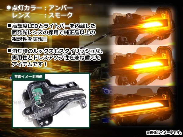 ホンダ N-ONE JG2 流れる ウインカー シーケンシャル LED サイドマーカー ドアミラー スモーク_画像3