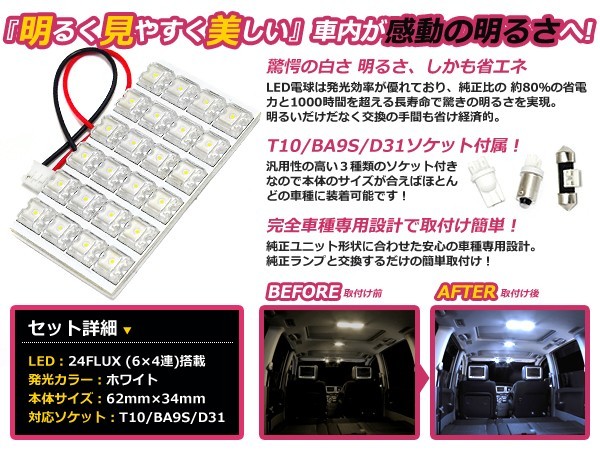 LEDルームランプ 基盤セット トヨタ プリウス PHV ZVW35 センターランプ セット FLUX ホワイト 白 純正交換用 車内ライト_画像2