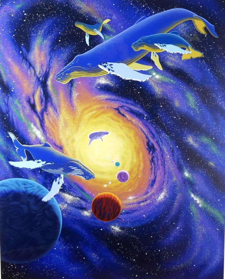 シムシメール『いくつもの世界とクジラたち』◇シルクスクリーン シムシメール『いくつもの世界とクジラたち』◇シルクスクリーン