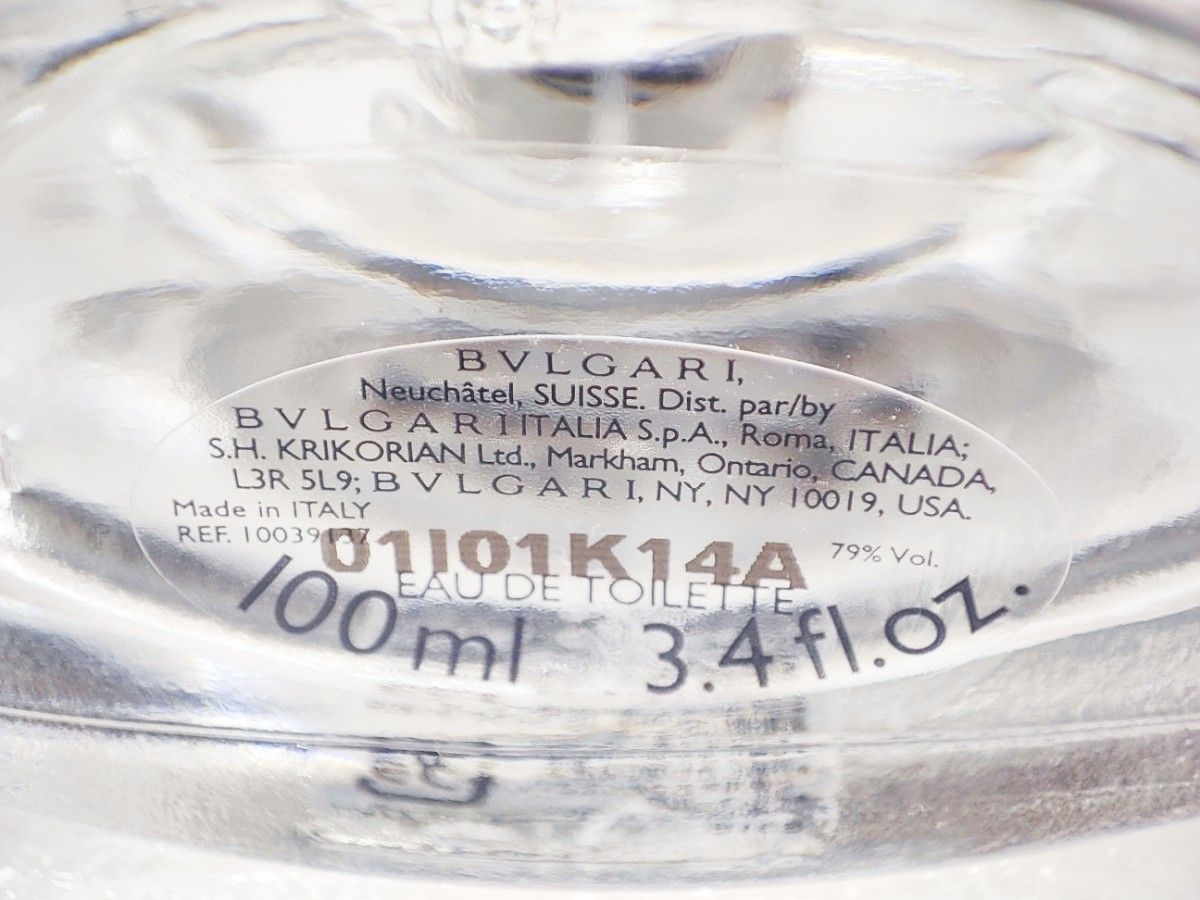 100ml【日本語表記】【ほぼ未使用】ブルガリ プールオム BVLGARI EDT