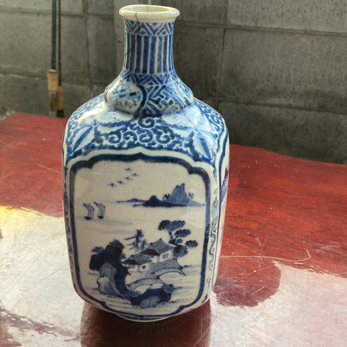 中国美術 中国古玩 染付 風景図 花瓶花入 花器 陶芸 | dasolpangasinan