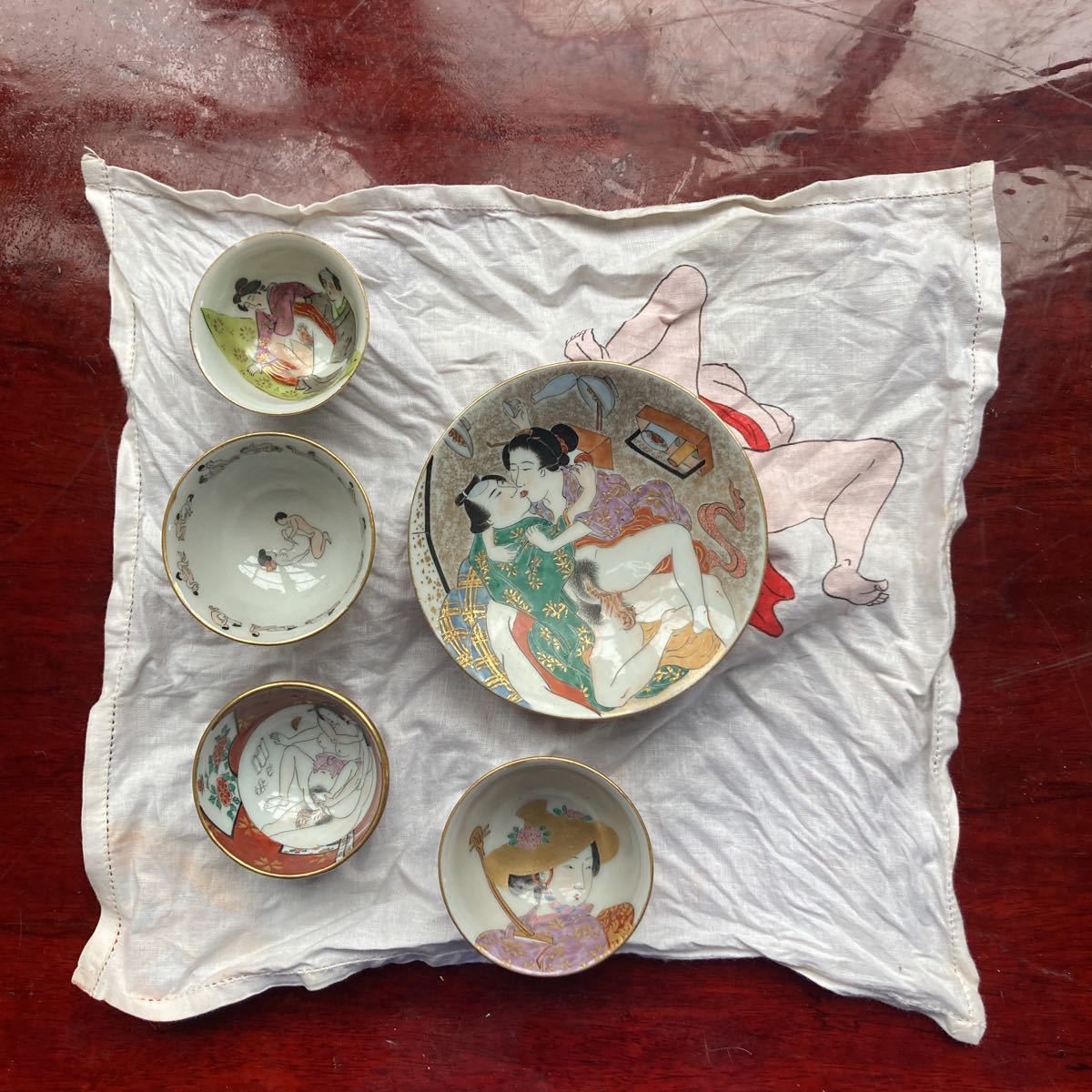 代購代標第一品牌-樂淘letao-九谷焼春画浮世絵酒器盃お猪口九谷色絵