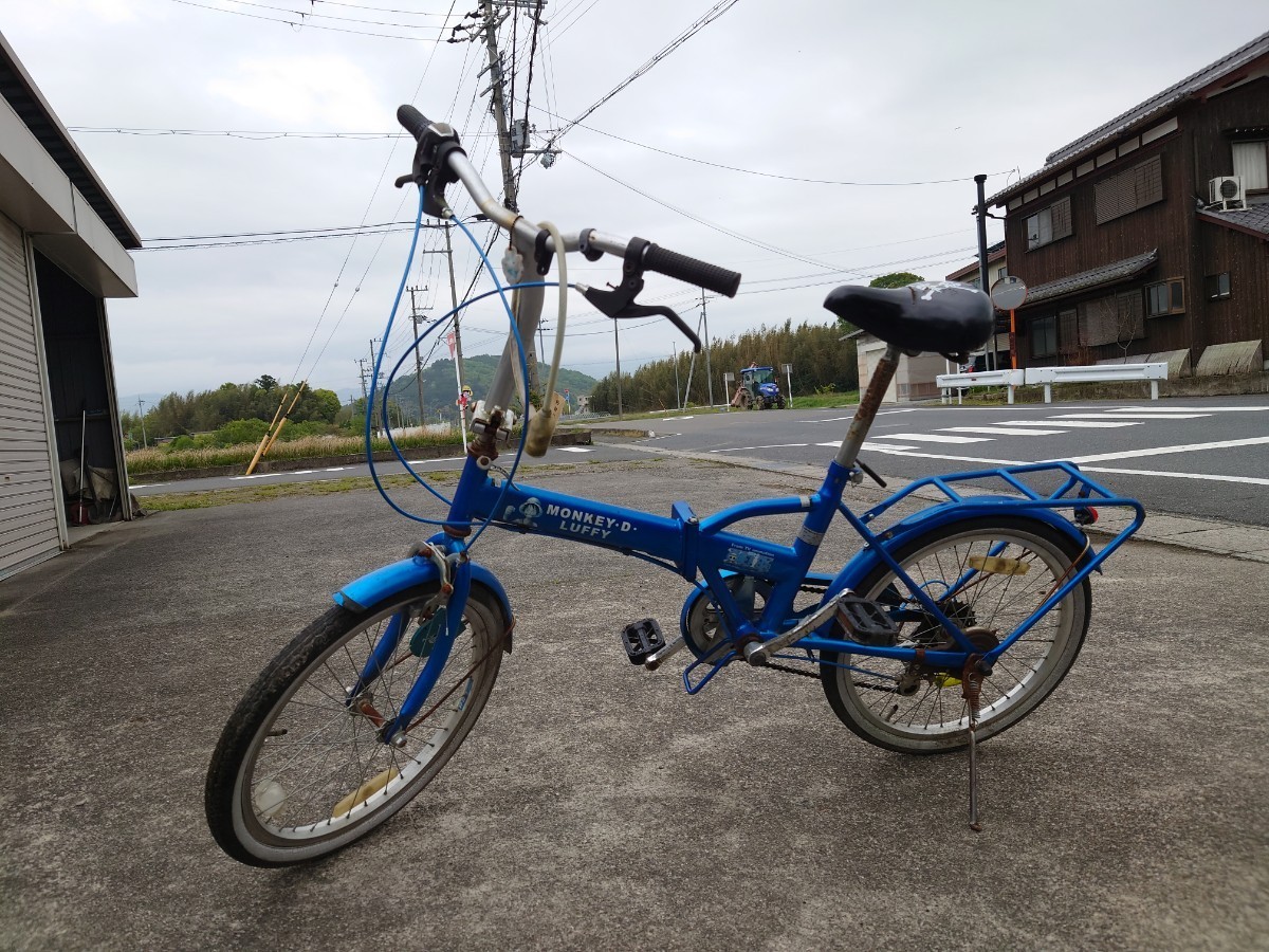 Yahoo!オークション - 折りたたみ自転車 青色 ワンピース 6段変速 Yahoo!オークション - 折りたたみ自転車 青色 ワンピース 6段変速
