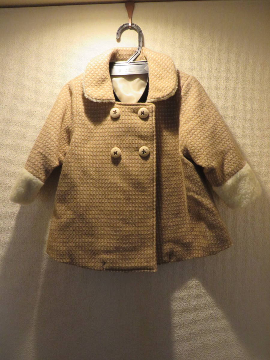  beautiful goods * prompt decision * formal [Pample Mousse( bread pull mousse ) autumn winter for baby coat size 80( height 80cm weight 11kg) light brown color ( Camel ) series ]