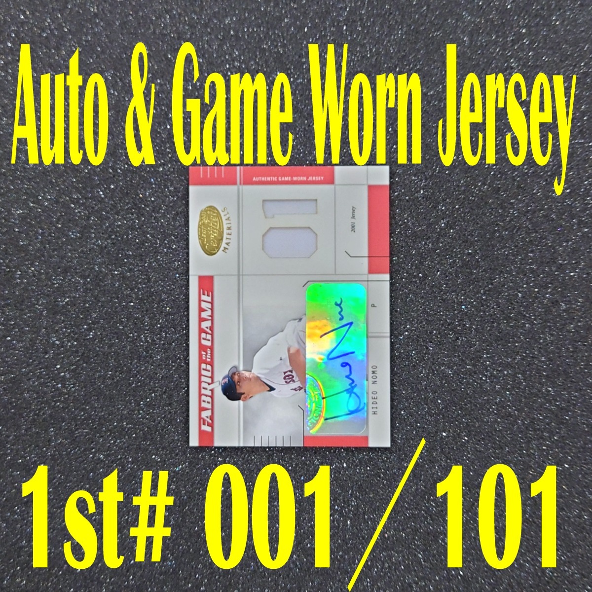 ◆【1st# Auto & Jersey】Hideo Nomo 2003 Leaf Certified Materials Fabric of the Game　◇検索：野茂英雄 直筆サイン Game Worn Jersey_画像1