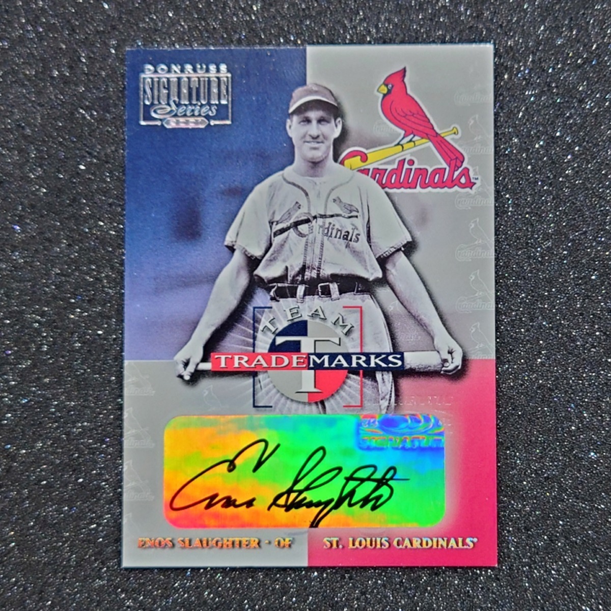 【SALE/37%OFF】 Team Series Signature Donrus 2001 Slaughter card】Enos ◆【Auto Trademarks イーノス・スローター 215枚限定 ◇検索:直筆サイン Donruss