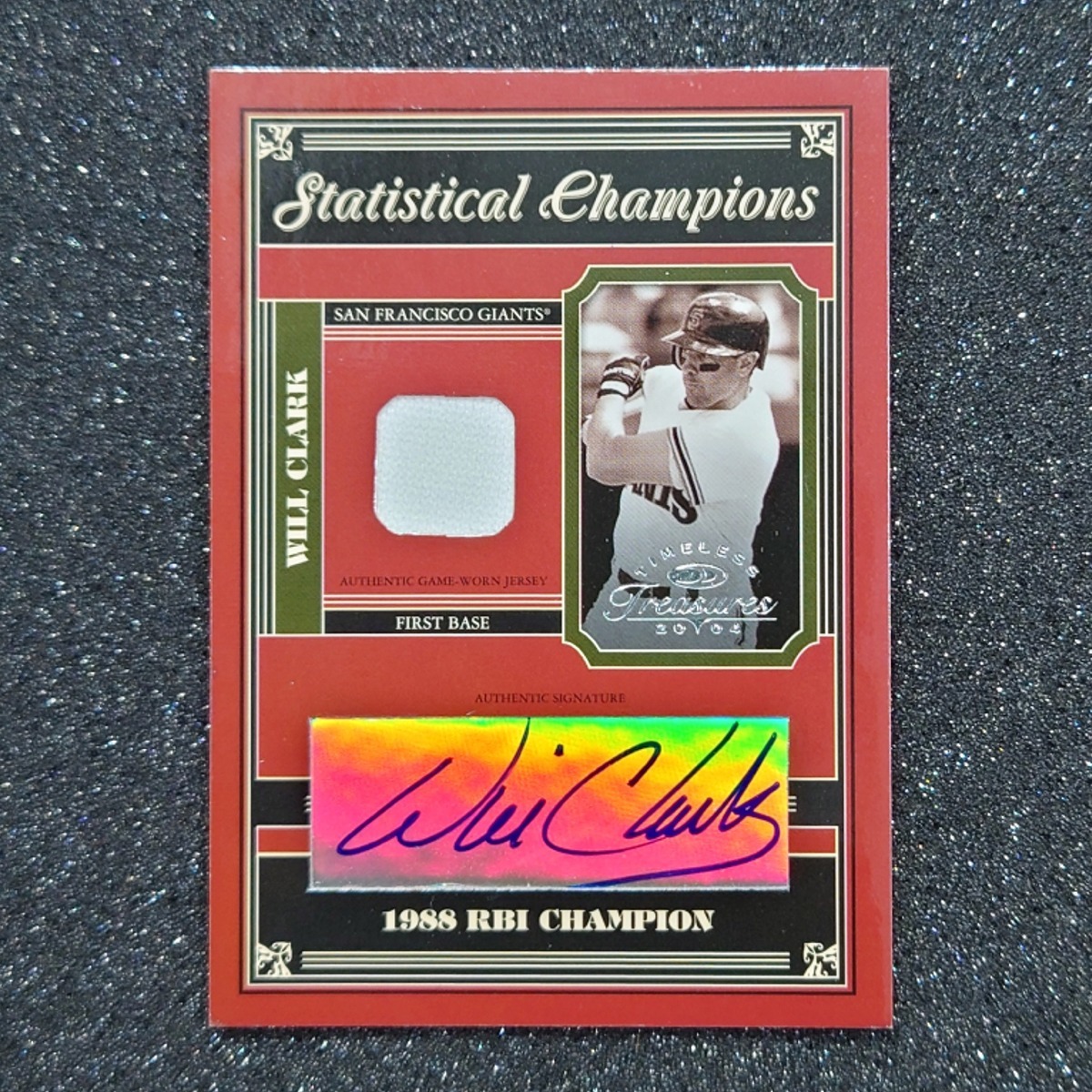 安い割引 ◆【Auto Jersey card】Will Clark 04 Timeless Treasure Statistical Champions 88枚限定 ◇検索:ウィル・クラーク 直筆サイン ジャージ Donruss