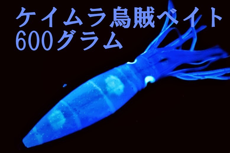 超重量！激レア【リアルケイムラ烏賊ベイト　ピンク夜光　約600グラムg 全長24cm】深海釣り ドテラ流しクエヒラマサブリマグロ釣り仕掛け