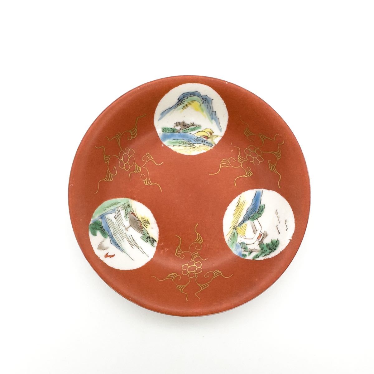 中国美術】唐物 時代物 景徳鎮 磁器 色絵 粉彩 皿 二客 mariposablanca