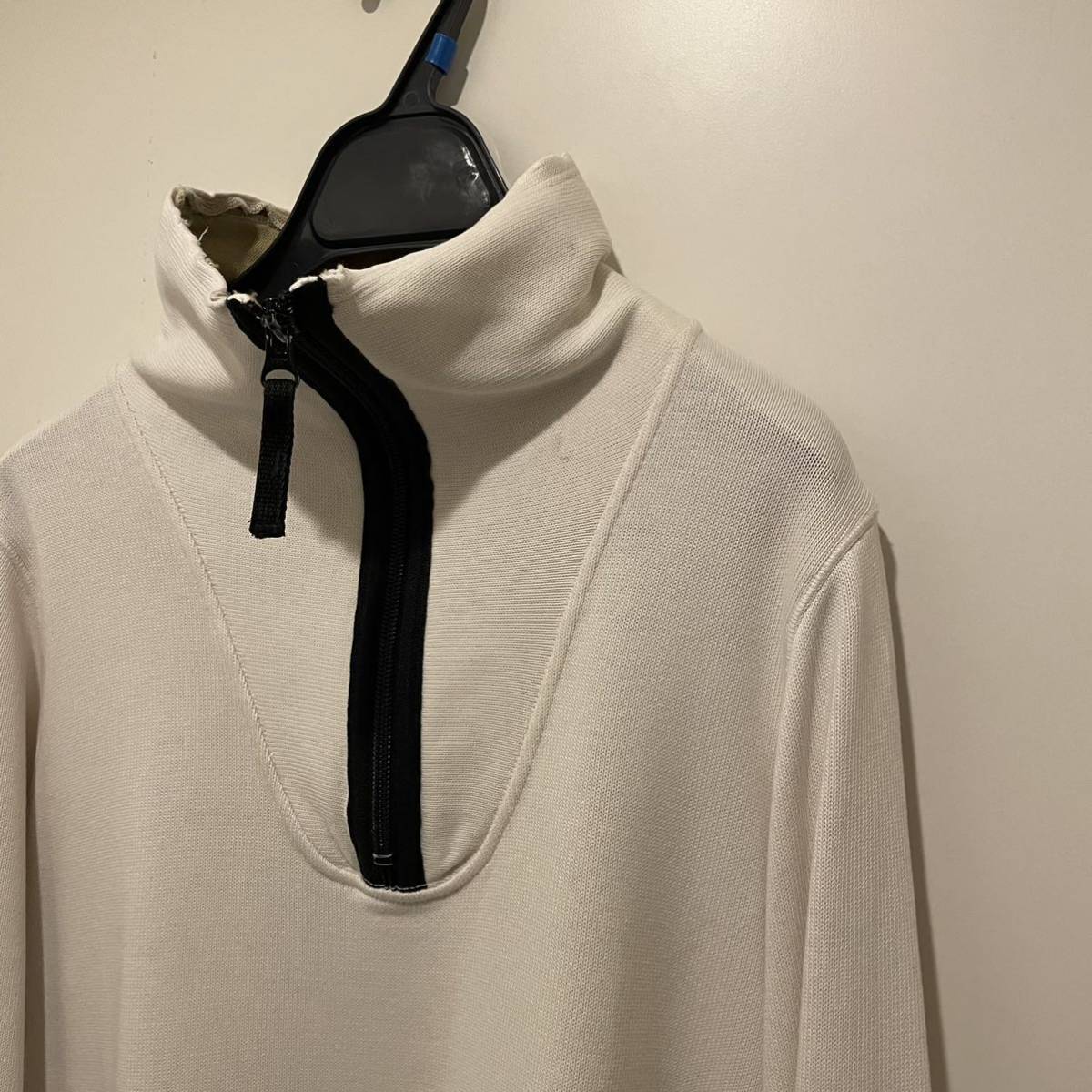 90s Stone Island ハーフジップコットンニット massimo ostiデザイン