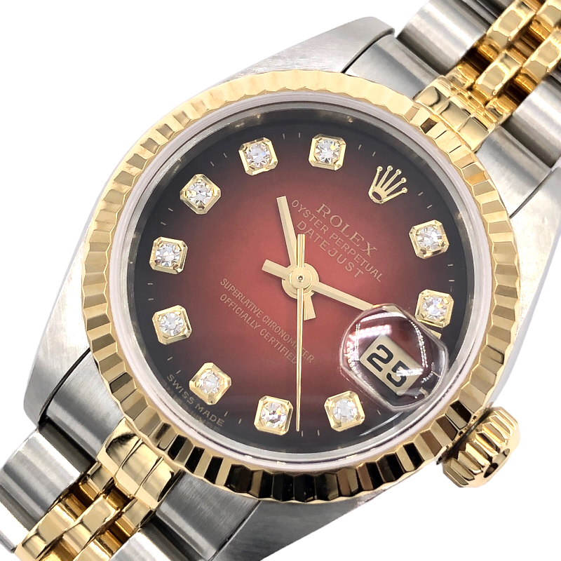 ロレックス ROLEX デイトジャスト26 P番 79173G チェリーグラデーション 腕時計 レディース