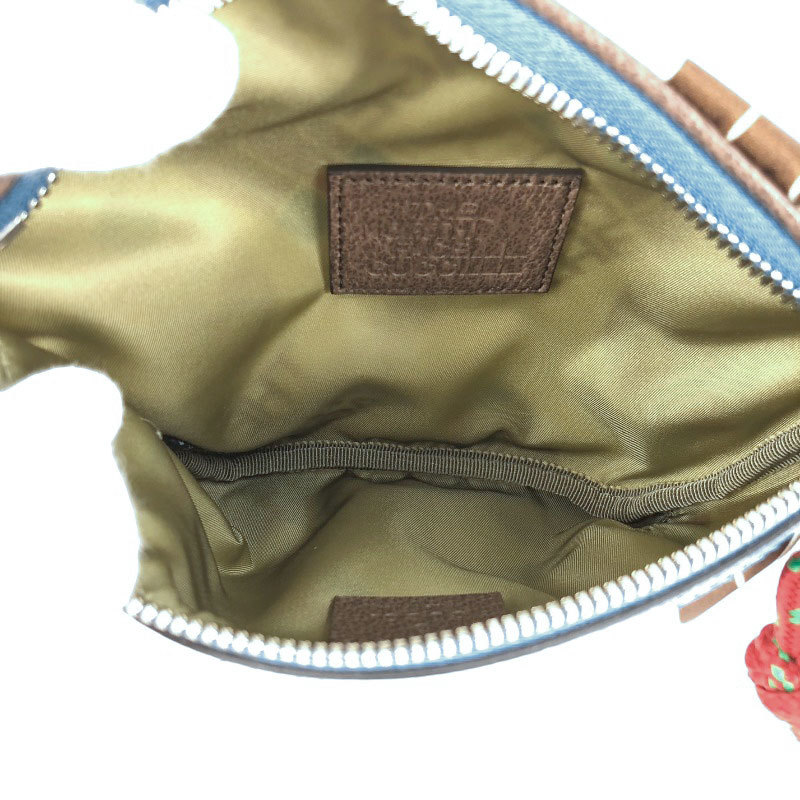  Gucci GUCCI belt bag North Face collaboration 650299 nylon waist bag body bag lady's used 